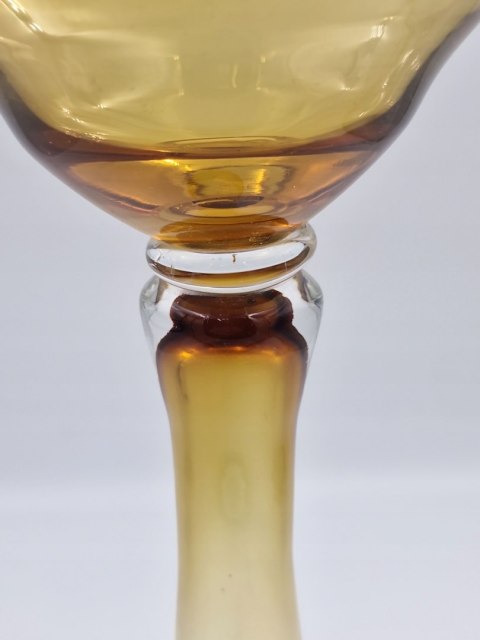 H-P SMUKŁY WYSOKI ŚWIECZNIK SZKLANY Westmoreland honey glass