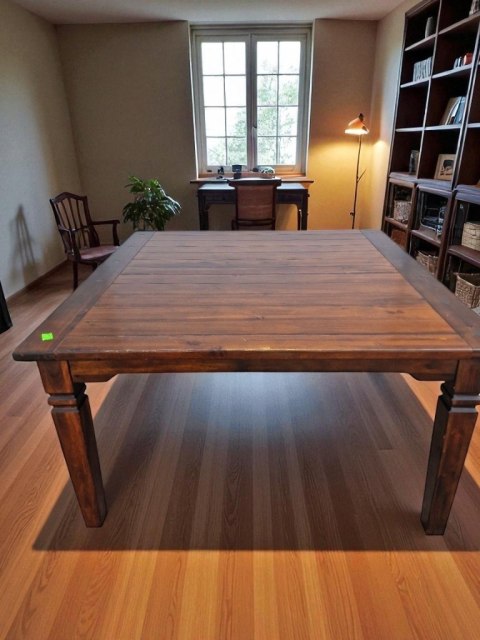 H-P WSPANIAŁY STÓŁ KOLONIALNY LITE DREWNO - 140cm x 140cm KWADRAT