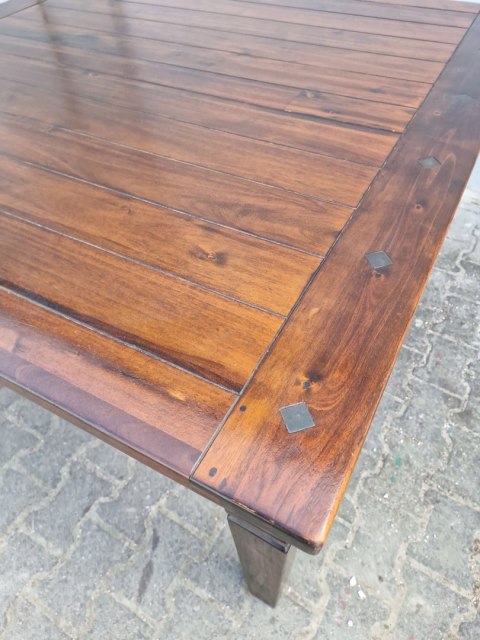 H-P WSPANIAŁY STÓŁ KOLONIALNY LITE DREWNO - 140cm x 140cm KWADRAT