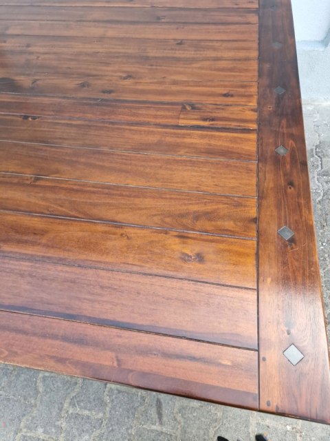 H-P WSPANIAŁY STÓŁ KOLONIALNY LITE DREWNO - 140cm x 140cm KWADRAT
