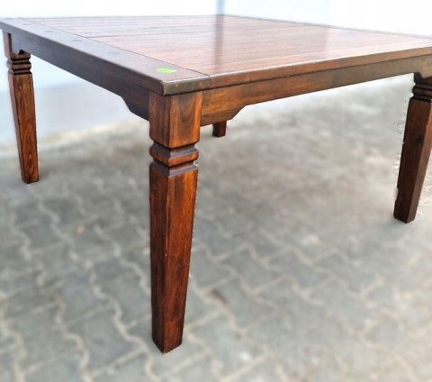 H-P WSPANIAŁY STÓŁ KOLONIALNY LITE DREWNO - 140cm x 140cm KWADRAT