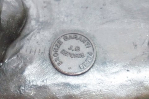 H-P PIĘKNA FIGURA Z BRĄZU DZIECKO Z OBRĘCZĄ