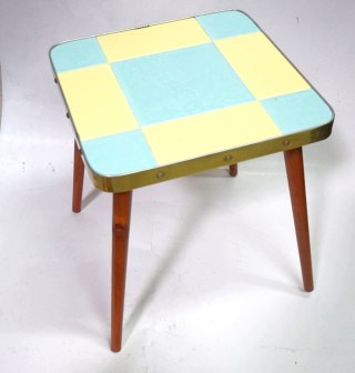 H-P STOLIK RETRO KWIETNIK KAFELKI PRL LATA 60 ROCKABILLY PATYCZAK