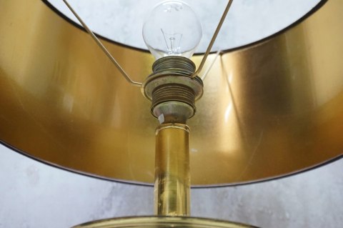 H-P STYLOWA LAMPA STOŁOWA VINTAGE DREWNO MOSIĄDZ CZARNA