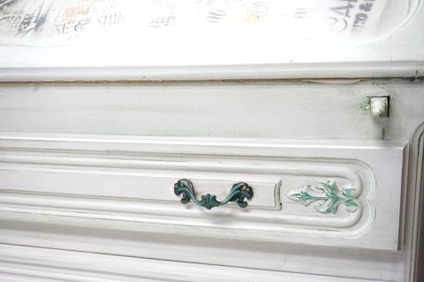H-P STYLOWY SEKRETARZYK LUDWIKOWSKI - SHABBY CHIC STYL PROWANSALSKI BIELONY