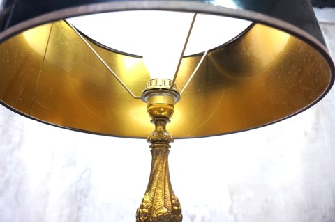 H-P WYSOKA LAMPA STOŁOWA W STYLU NEOKLASYCZNYM - ZIELONY ONYKS