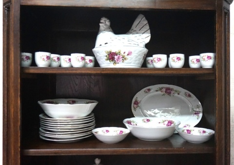 H-P DUŻY SERWIS PORCELANOWY THUN CARLSBAD RÓŻE 73 ELEMENTY BOHÊME