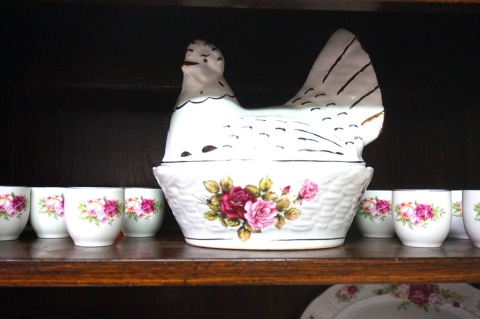H-P DUŻY SERWIS PORCELANOWY THUN CARLSBAD RÓŻE 73 ELEMENTY BOHÊME