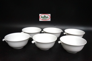 H-P KOMPLET 6 PORCELANOWYCH BULIONÓWEK ROSENTHAL GERMANY BIAŁE