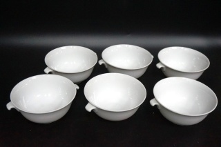 H-P KOMPLET 6 PORCELANOWYCH BULIONÓWEK ROSENTHAL GERMANY BIAŁE