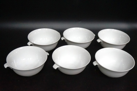 H-P KOMPLET 6 PORCELANOWYCH BULIONÓWEK ROSENTHAL GERMANY BIAŁE