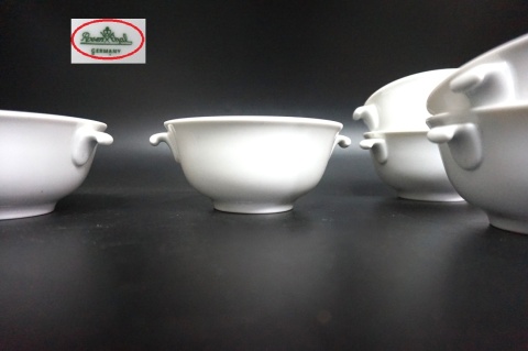 H-P KOMPLET 6 PORCELANOWYCH BULIONÓWEK ROSENTHAL GERMANY BIAŁE