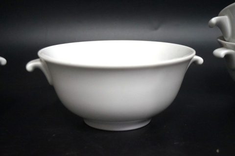 H-P KOMPLET 6 PORCELANOWYCH BULIONÓWEK ROSENTHAL GERMANY BIAŁE