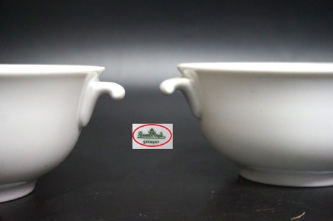 H-P KOMPLET 6 PORCELANOWYCH BULIONÓWEK ROSENTHAL GERMANY BIAŁE