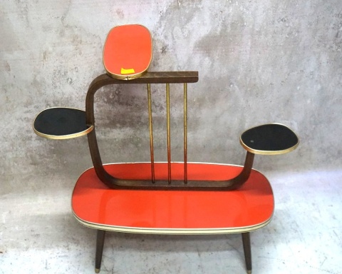 H-P KWIETNIK STOLIK VINTAGE MID CENTURY MODERN LAT 50/60 ROCKABILLY BLUMENBANK
