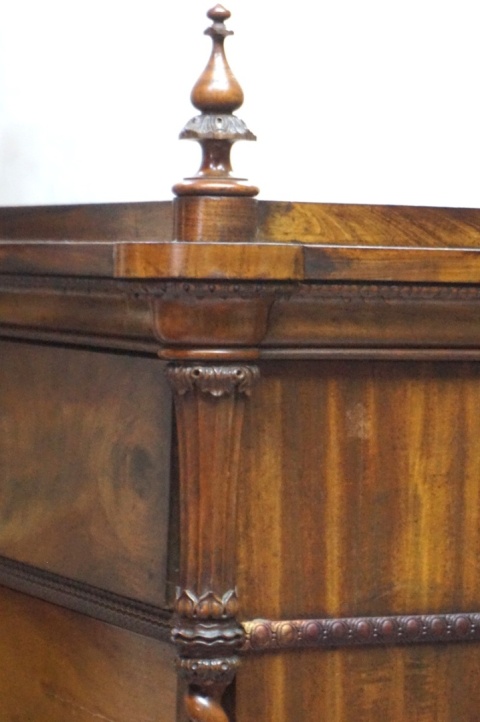 H-P PIĘKNA ANTYCZNA SEKRETERA BIEDERMEIER XIXw MAHOŃ mnóstwo skrytek