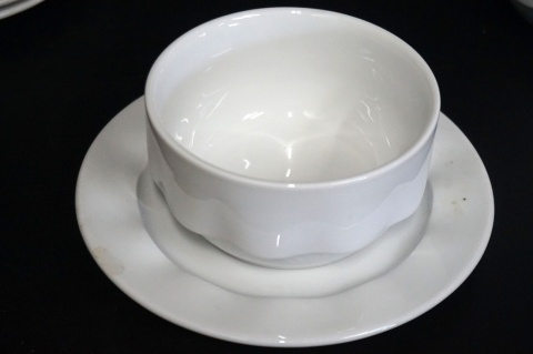 H-P ROSENTHAL LAOLA BIAŁA BULIONÓWKA ZE SPODKIEM PORCELANA 6 os.