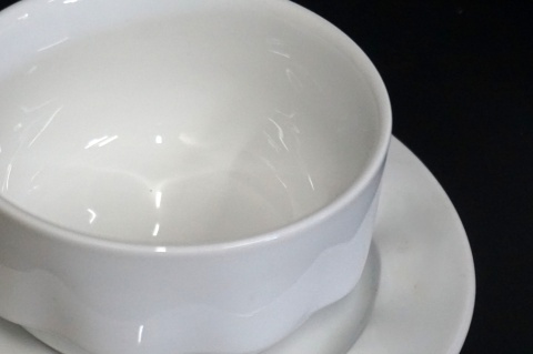 H-P ROSENTHAL LAOLA BIAŁA BULIONÓWKA ZE SPODKIEM PORCELANA 6 os.
