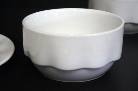 H-P ROSENTHAL LAOLA BIAŁA BULIONÓWKA ZE SPODKIEM PORCELANA 6 os.