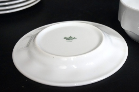 H-P ROSENTHAL LAOLA BIAŁA BULIONÓWKA ZE SPODKIEM PORCELANA 6 os.