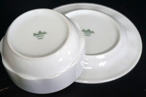 H-P ROSENTHAL LAOLA BIAŁA BULIONÓWKA ZE SPODKIEM PORCELANA 6 os.