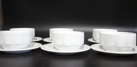 H-P ROSENTHAL LAOLA BIAŁA BULIONÓWKA ZE SPODKIEM PORCELANA 6 os.