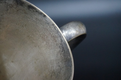 H-P STARY PLATEROWANY KIELICH PUCHAR KUFEL GRAWEROWANY