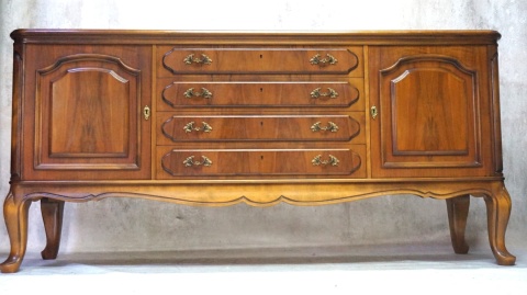 H-P STYLOWA KOMODA BUFET CHIPPENDALE ORZECH RETRO SALON