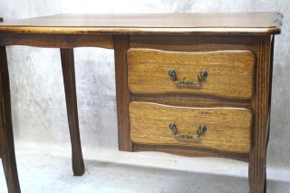 H-P STYLOWE DĘBOWE BIURKO GABINETOWE RETRO
