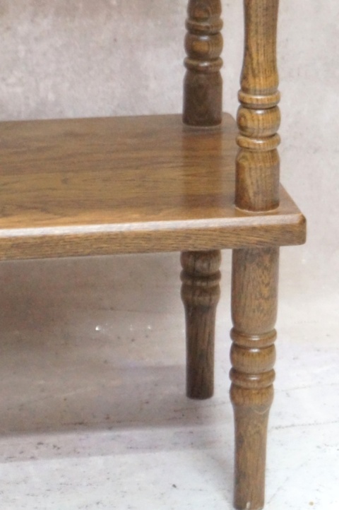 H-P STYLOWY DREWNIANY STOLIK VINTAGE – POMOCNIK / KWIETNIK / ETAŻERKA
