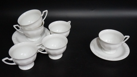 H-P FILIŻANKI ROSENTHAL BIAŁA MARIA CLASSIC ROSE 6 szt KOMPLET DO KAWY HERBATY