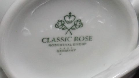 H-P FILIŻANKI ROSENTHAL BIAŁA MARIA CLASSIC ROSE 6 szt KOMPLET DO KAWY HERBATY
