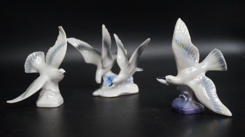 H-P PORCELANOWE FIGURKI PTAKI MEWY z PORCELANY
