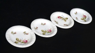 H-P ROSENTHAL MARIA MOOSROSE TALERZYKI DO KONFITUR 9CM 4SZT komplet