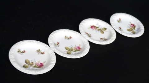 H-P ROSENTHAL MARIA MOOSROSE TALERZYKI DO KONFITUR 9CM 4SZT komplet