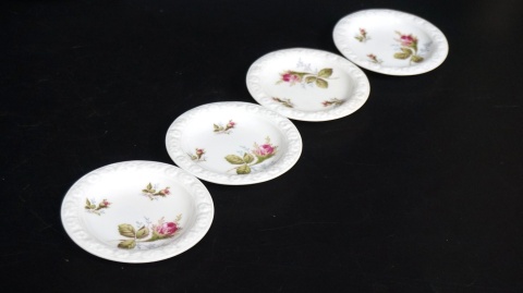 H-P ROSENTHAL MARIA MOOSROSE TALERZYKI DO KONFITUR 9CM 4SZT komplet