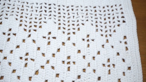 Serweta prostokątna bieżnik na szydełku 80x40cm