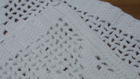 Serweta prostokątna bieżnik na szydełku 80x40cm