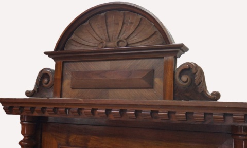 H-P ANTYCZNA SZAFA BIELIŹNIARKA EKLEKTYCZNA Z LUSTREM OK. 1900 R.